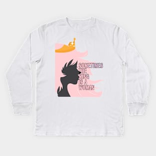 Sometimes the king is a woman t-shirt . Kids Long Sleeve T-Shirt